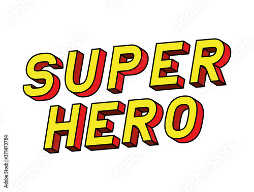 super hero lettering design  typography retro and comic theme Vector illustration