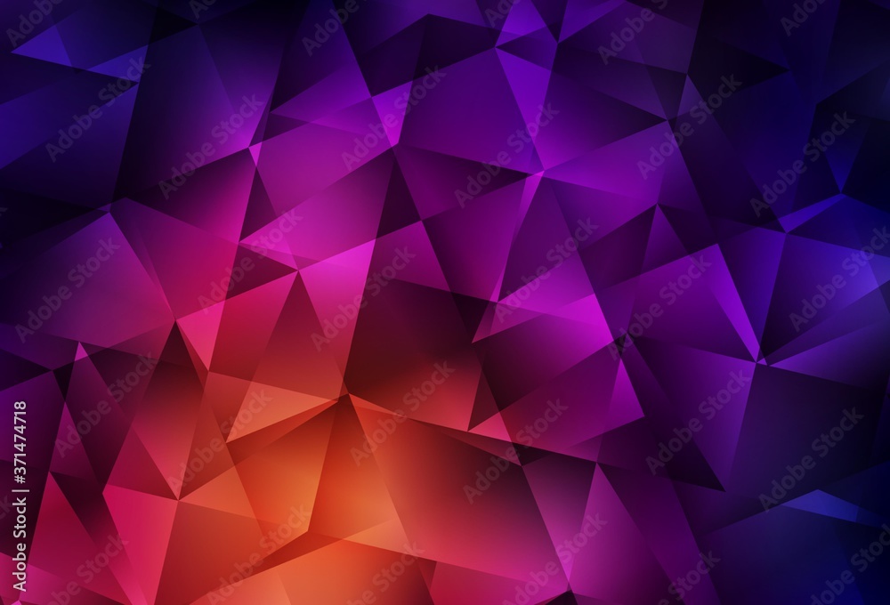 Dark Pink, Yellow vector gradient triangles pattern. Dark Pink, Yellow vector gradient triangles pattern.
