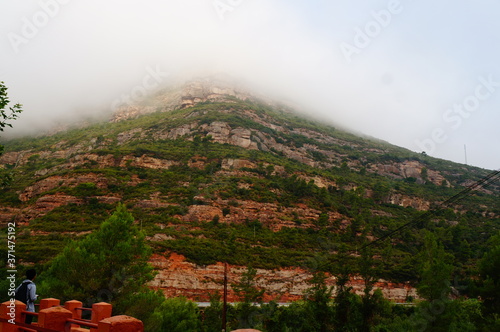 Mountain in the fog 