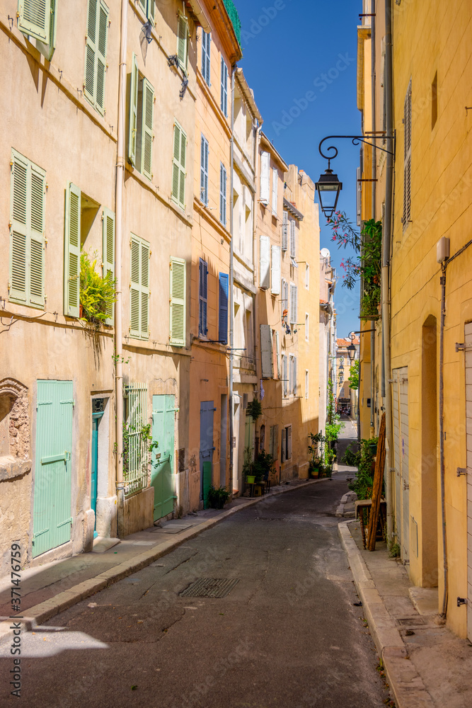 street in the old town of marseille
