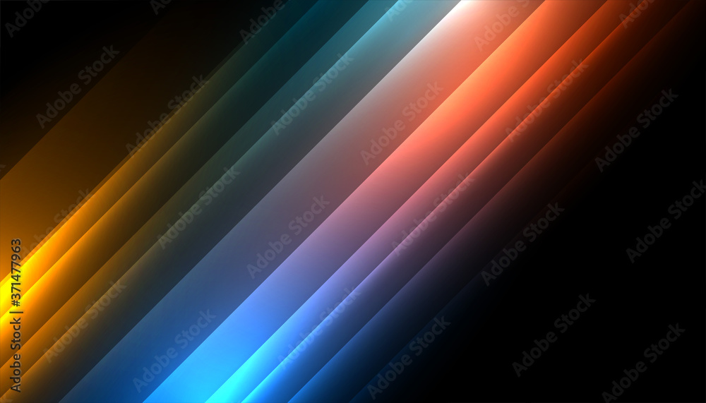 colorful glowing lines diagonally background design