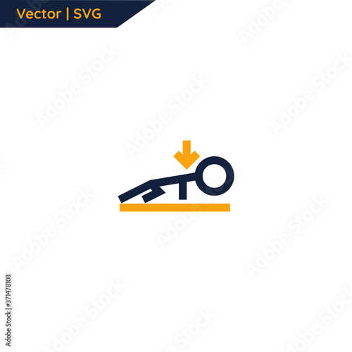 Gymnastic graphic icon.