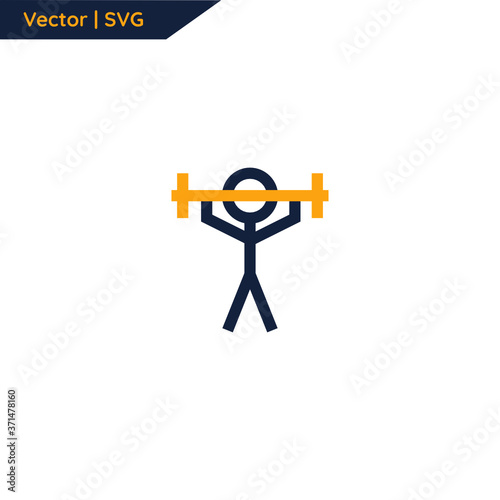 Gymnastic graphic icon.