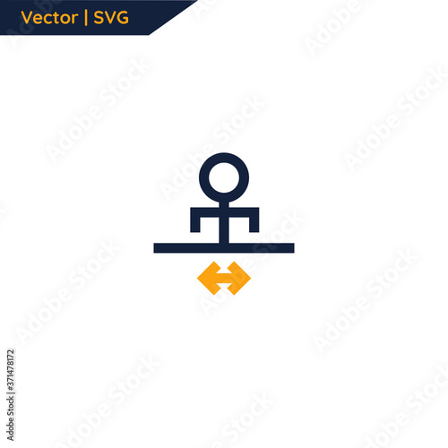 Gymnastic graphic icon.