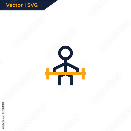 Gymnastic graphic icon.