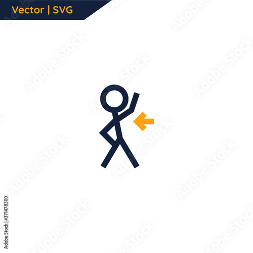 Gymnastic graphic icon.