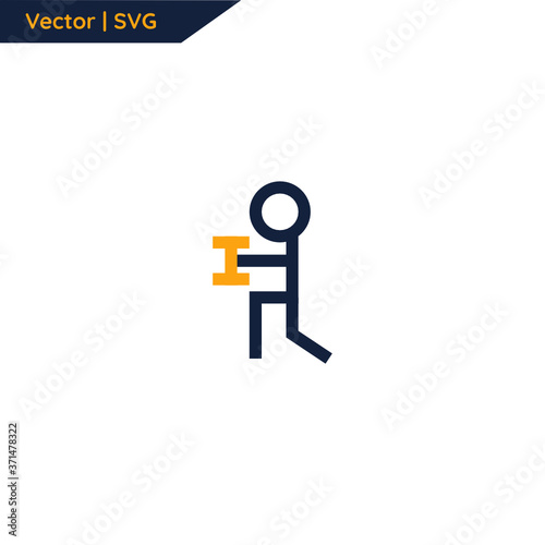 Gymnastic graphic icon.