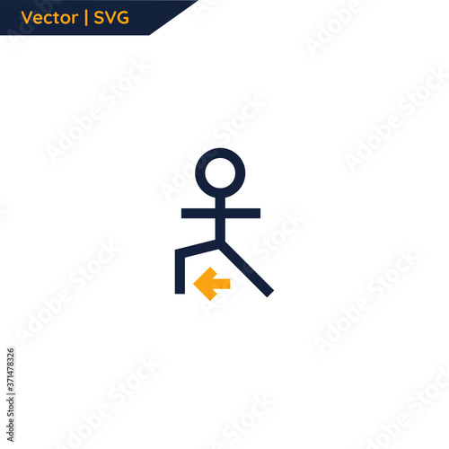 Gymnastic graphic icon.