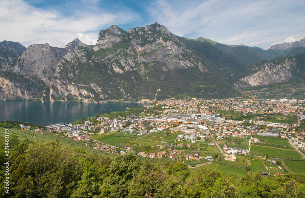 The Riva del Garda and Lago di Garda lake.