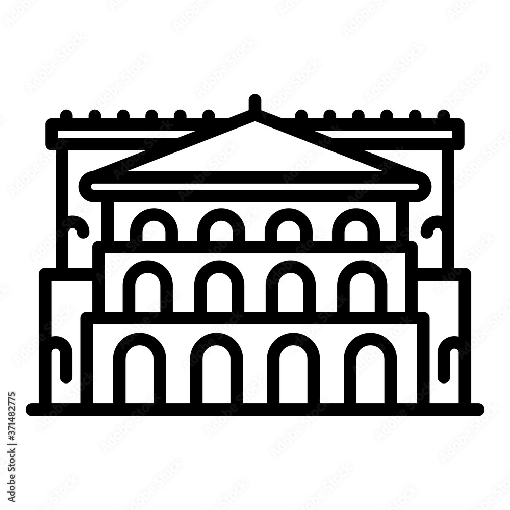 Obraz premium Travel government icon. Outline travel government vector icon for web design isolated on white background