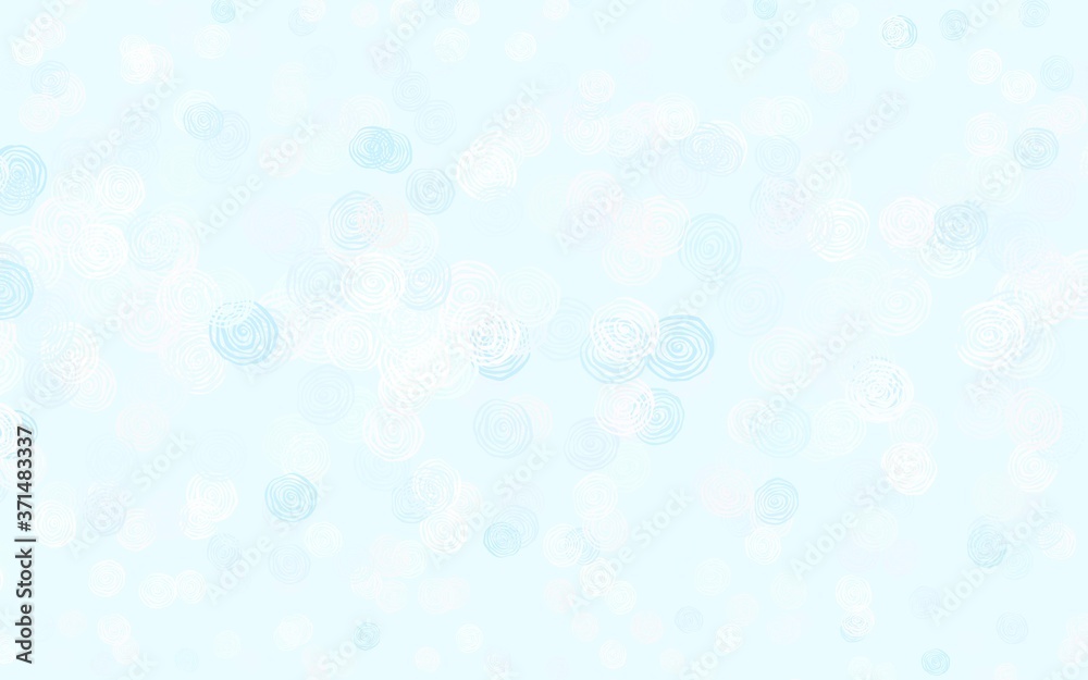 Light BLUE vector abstract design with roses.