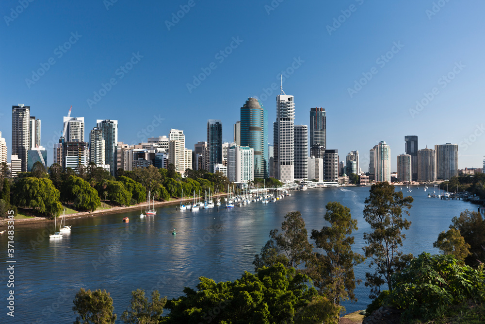 Fototapeta premium Skylines of Brisbane city, CBD in Australia