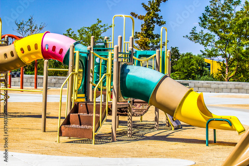 Children's Playground Set With Tube Slide