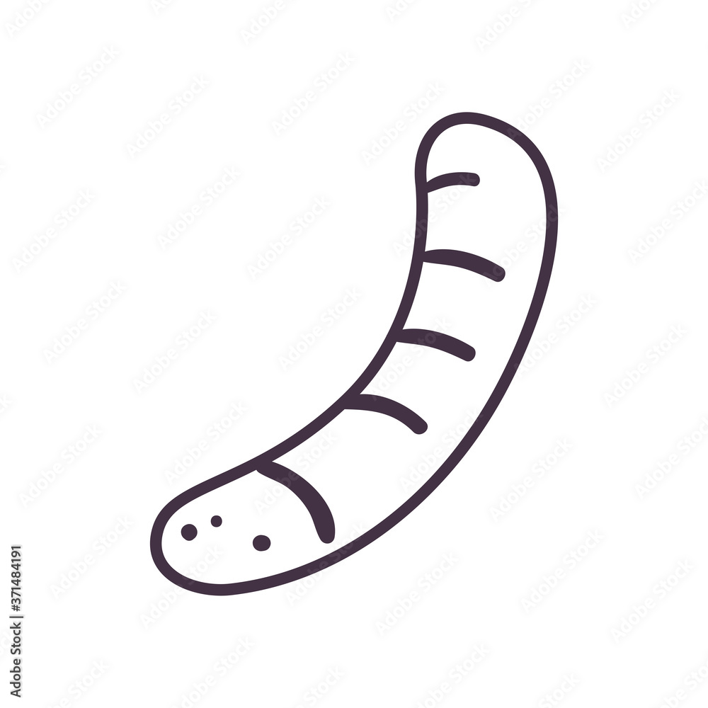 sausage line style icon vector design sausage line style icon vector design