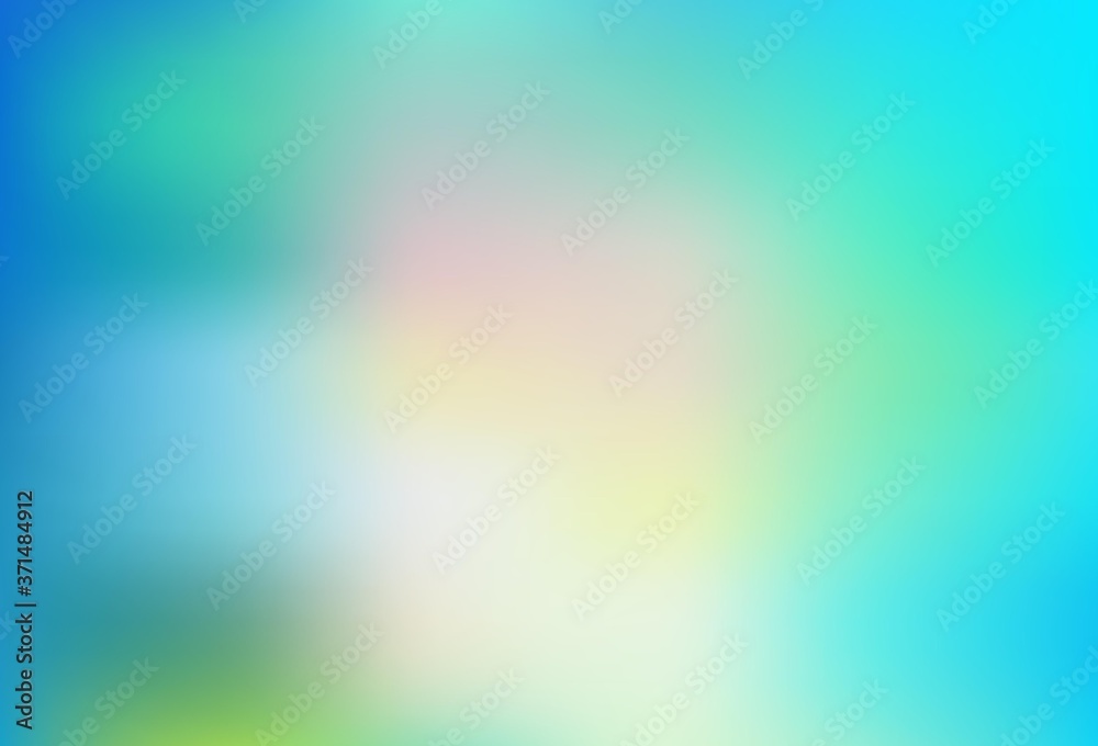 Light Blue, Yellow vector abstract blurred layout.