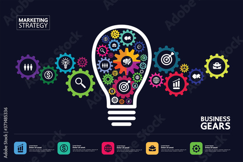 Business and success target and goal focus vector illustration.
