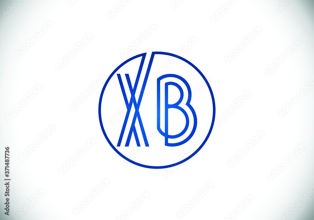 Initial Monogram Letter X B Logo Design Vector Template. Graphic Alphabet Symbol for Corporate Business Identity Initial Monogram Letter X B Logo Design Vector Template. Graphic Alphabet Symbol for Corporate Business Identity