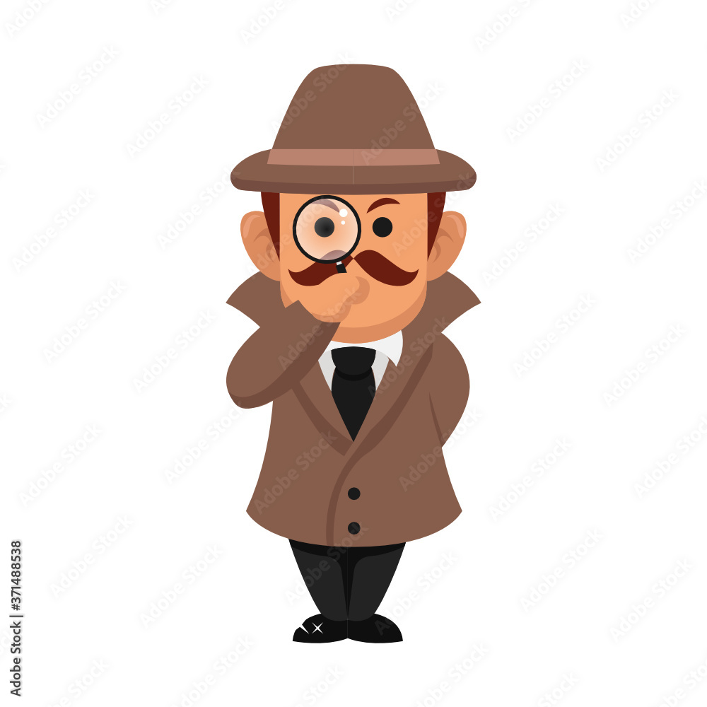 Detective mascot design illustration pose Detective mascot design illustration pose
