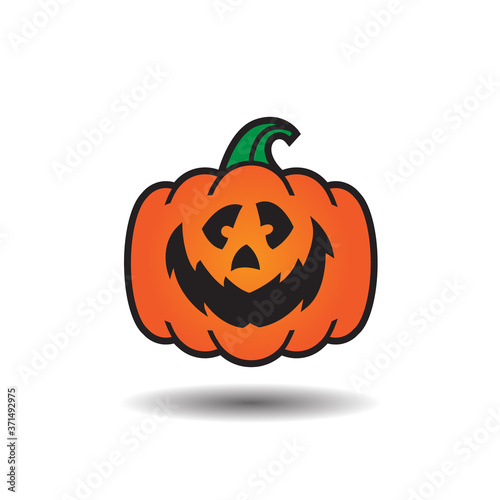 Pumpkin Jack o lantern smile icon