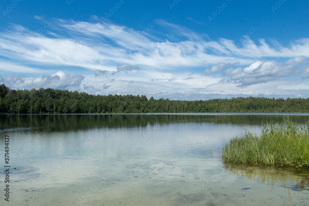 Fototapeta premium Svetloyar lake - natural monument and cultural heritage of Russia, Voskresensky District of the Nizhny Novgorod District