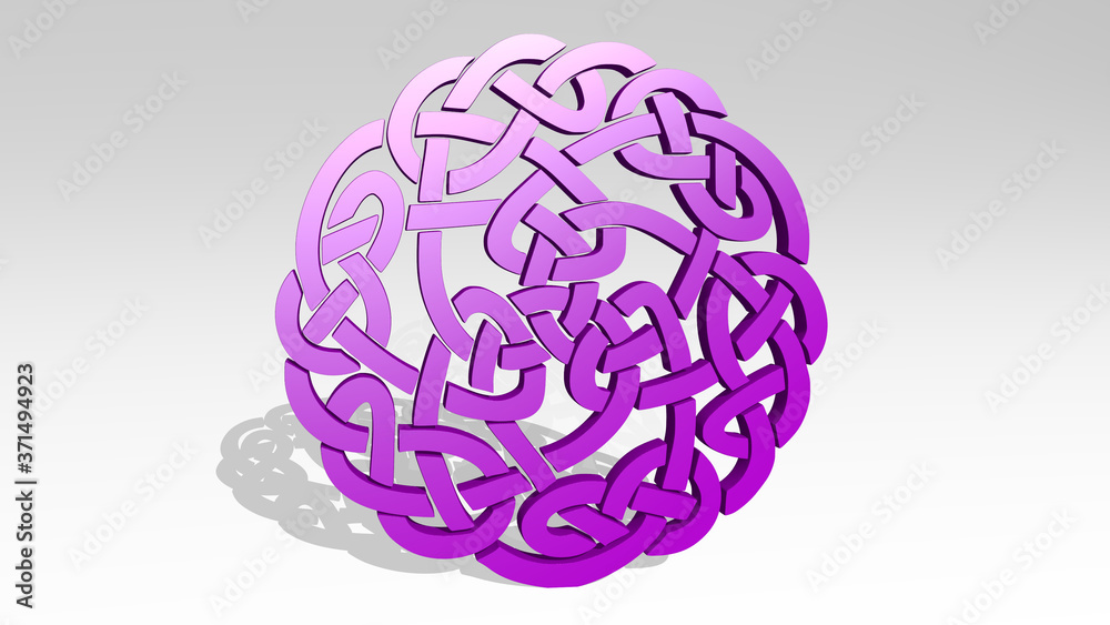 symmetrical pattern 3D icon casting shadow - 3D illustration for background and abstract symmetrical pattern 3D icon casting shadow - 3D illustration for background and abstract