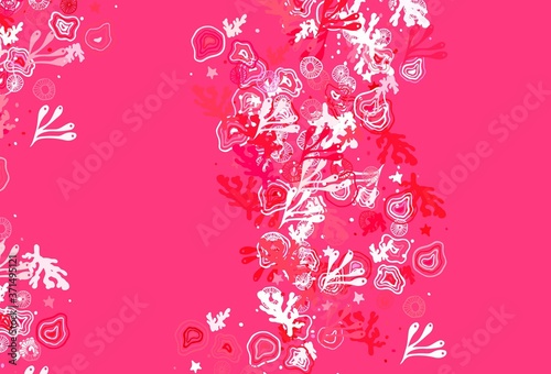 Light Red vector template with chaotic shapes. © smaria2015
