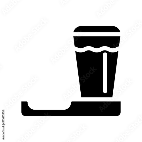 automatic drinker for dog glyph icon vector illustration