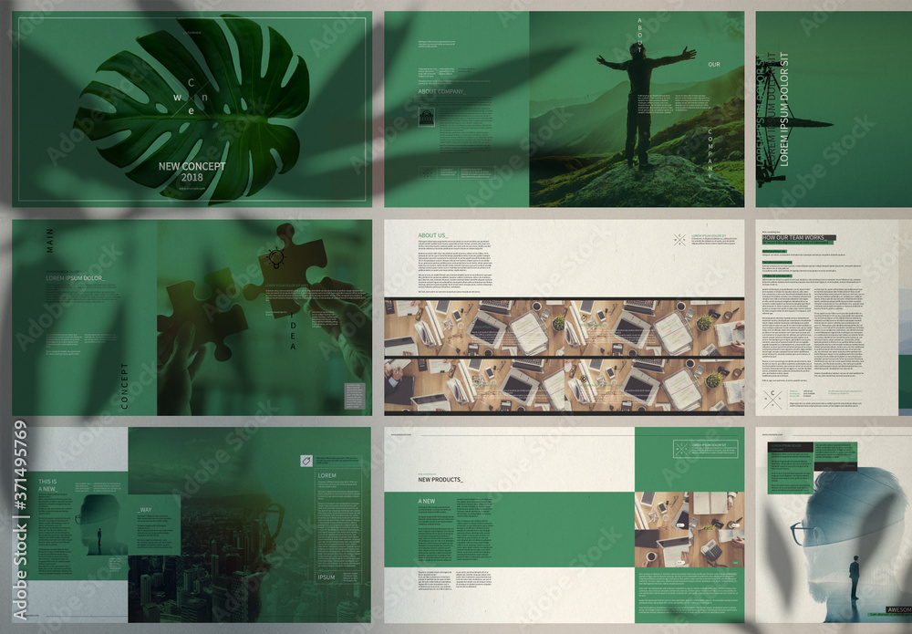 Simple Company Presentation Layout Stock Template | Adobe Stock