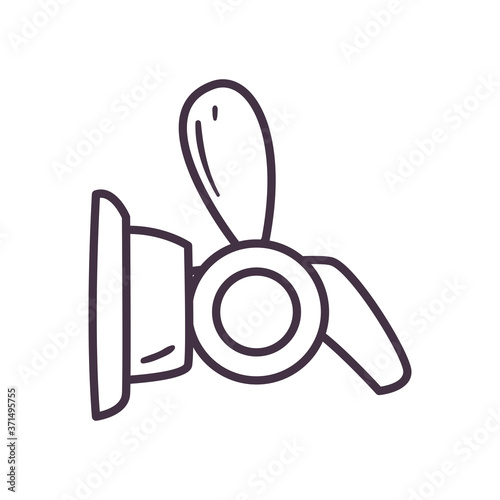 beer tap line style icon vector design