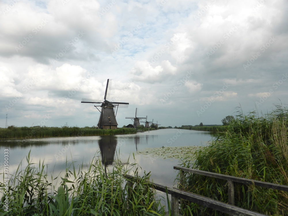 Dutch windmills, kinderdijk
