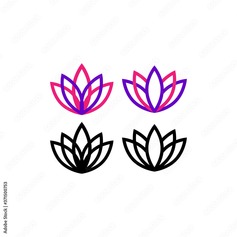 Lotus flower icon symbol vector illustration Lotus flower icon symbol vector illustration