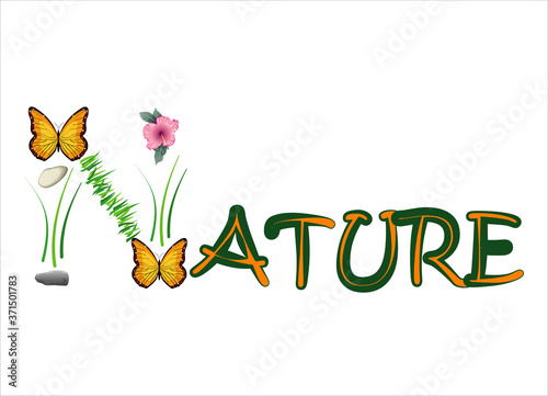 Nombre de naturaleza escrita con símbolos sobre fondo blanco