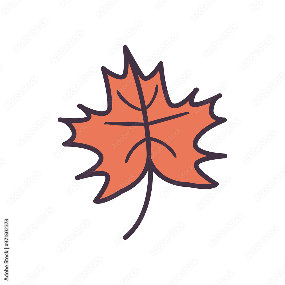 autumn leaf line and fill style icon vector design autumn leaf line and fill style icon vector design