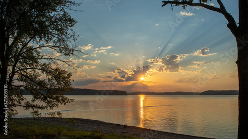 Sunrise over lake Ouachita 