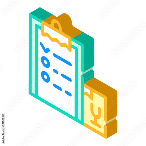 delivering list isometric icon vector isolated illustration