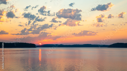 Colorful sunrise on lake Ouachita  © Mitch