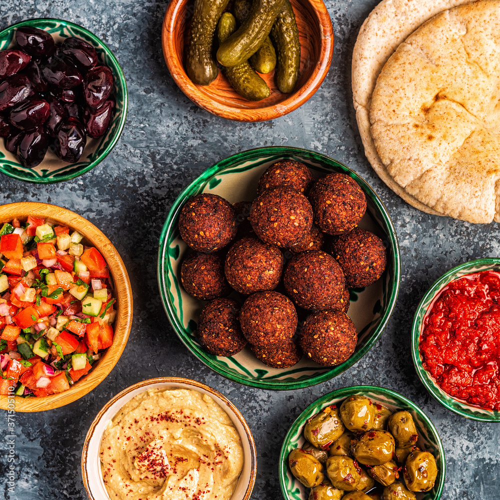 Falafel - traditional dish of Israeli and Middle Eastern cuisine