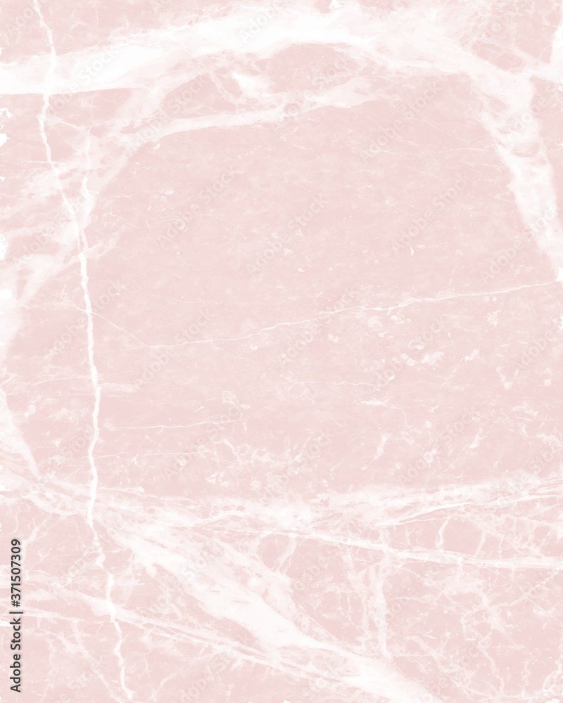 Fototapeta premium Delicate Abstract Marble Vector Layout. White Irregular Lines on a Light Pink Background. Soft Marble Stone Style Art. Pastel Color Design. 