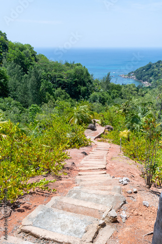 View from Fond Ferdinand on Praslin  Seychelles