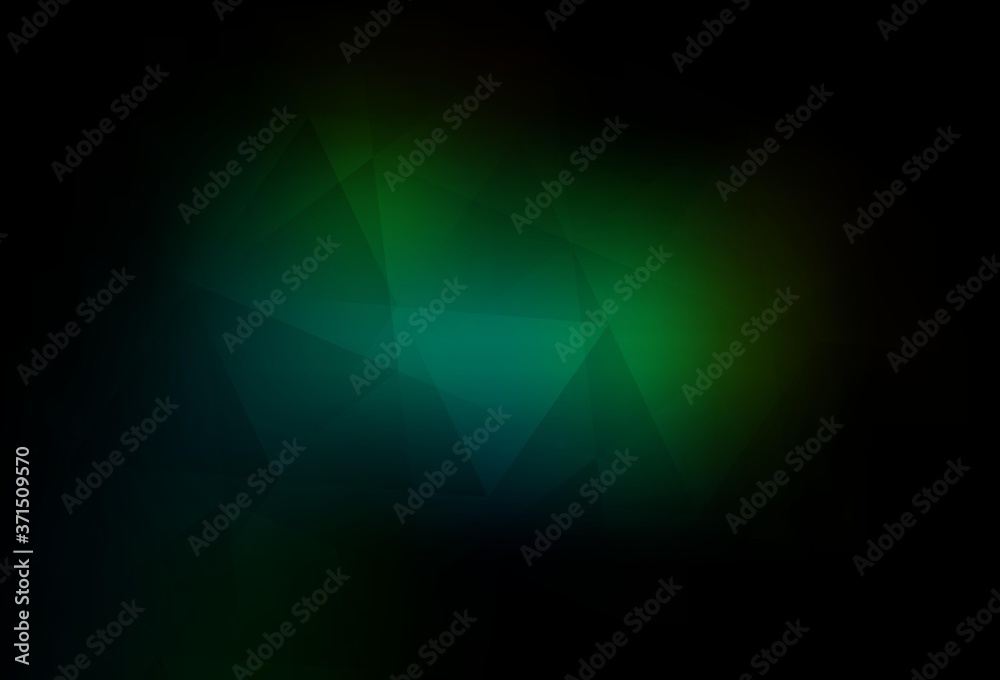 Dark Green vector abstract mosaic pattern. Dark Green vector abstract mosaic pattern.