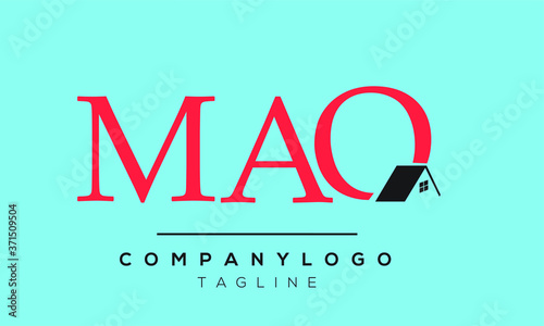 MAQ initials monogram letter text alphabet logo design photo