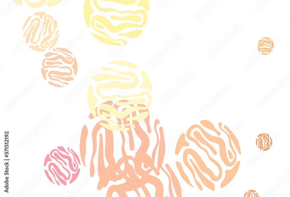 Light Red vector backdrop with curved lines.