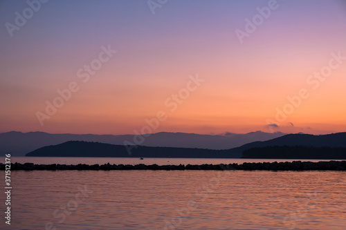 Dawn over the Ambracian Gulf from Vonitsa, Aetolia-Acarnania, Greece © Will Perrett