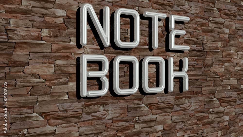 note book text on textured wall - 3D illustration for business and background note book text on textured wall - 3D illustration for business and background