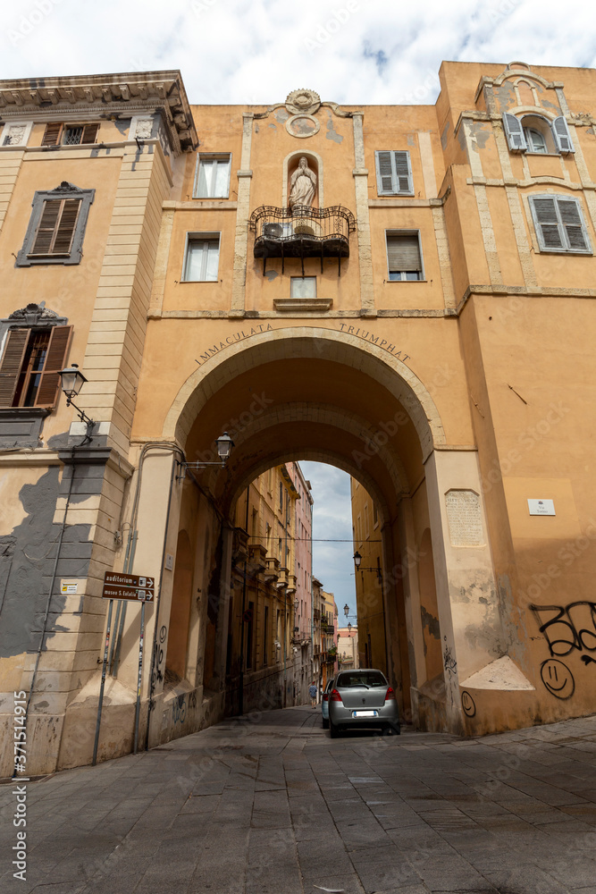 Mediterranean street in Cagliari