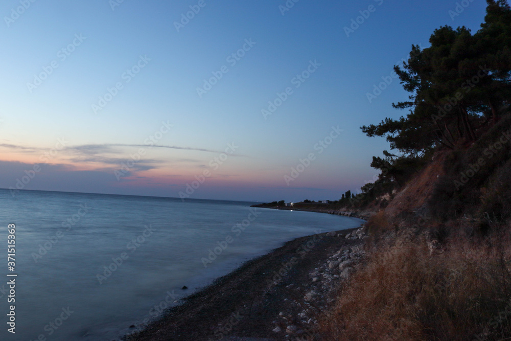 sunset on the beach