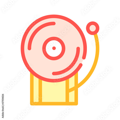 alarm signalization color icon vector isolated illustration