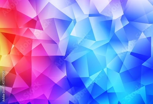 Light Blue, Red vector abstract polygonal pattern.
