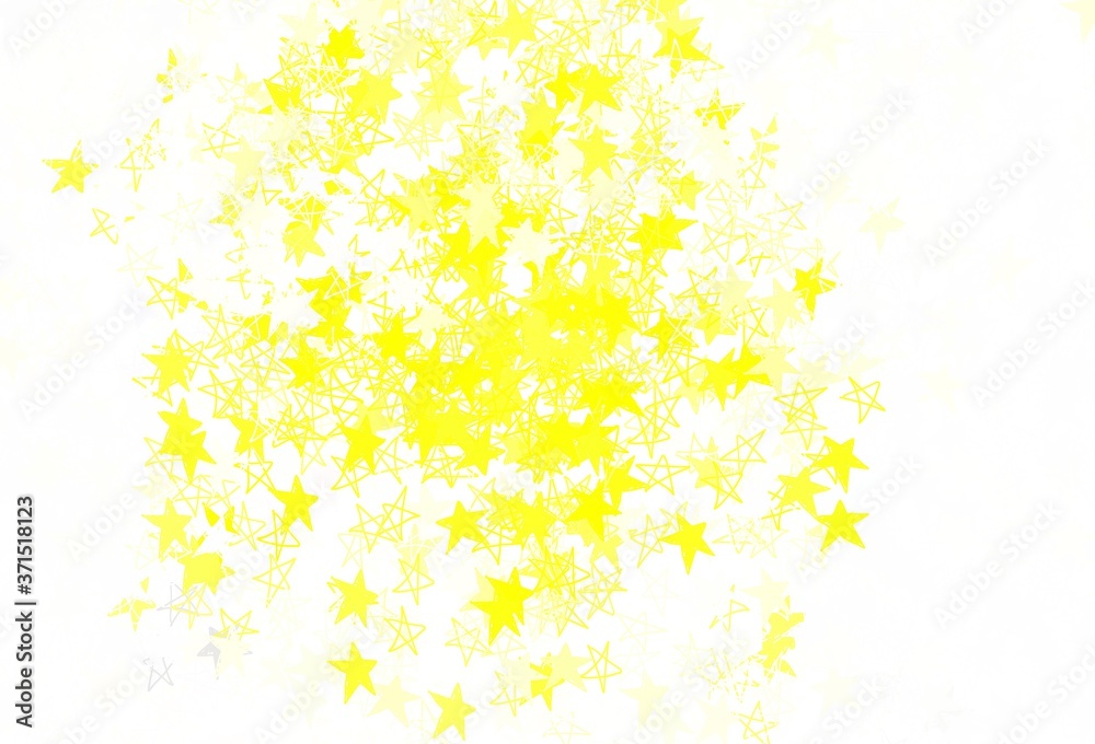 Light Yellow vector texture with beautiful stars. Light Yellow vector texture with beautiful stars.