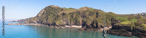 Views of Ilfracombe Harbour looking towards Beacon Point, Devon, UK